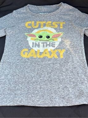 Grey Kids 'Cutest in the Galaxy' Graphic Tee featuring Green Character
